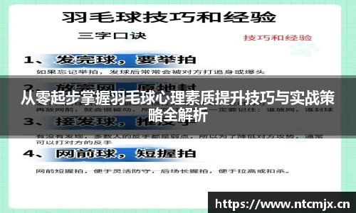 从零起步掌握羽毛球心理素质提升技巧与实战策略全解析
